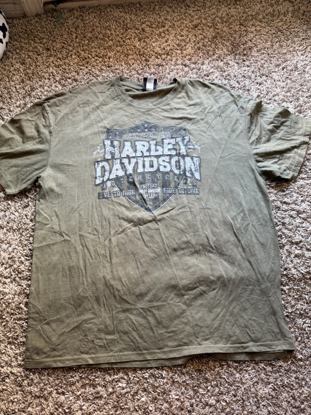 Harley-Davidson Olive Graphic Shield Short Sleeve Tee